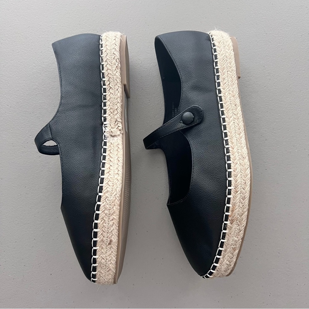 ASOS Black Mary Jane Espadrille Flats - Picture 7 of 9